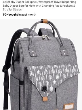 Grey Diaper Backpack